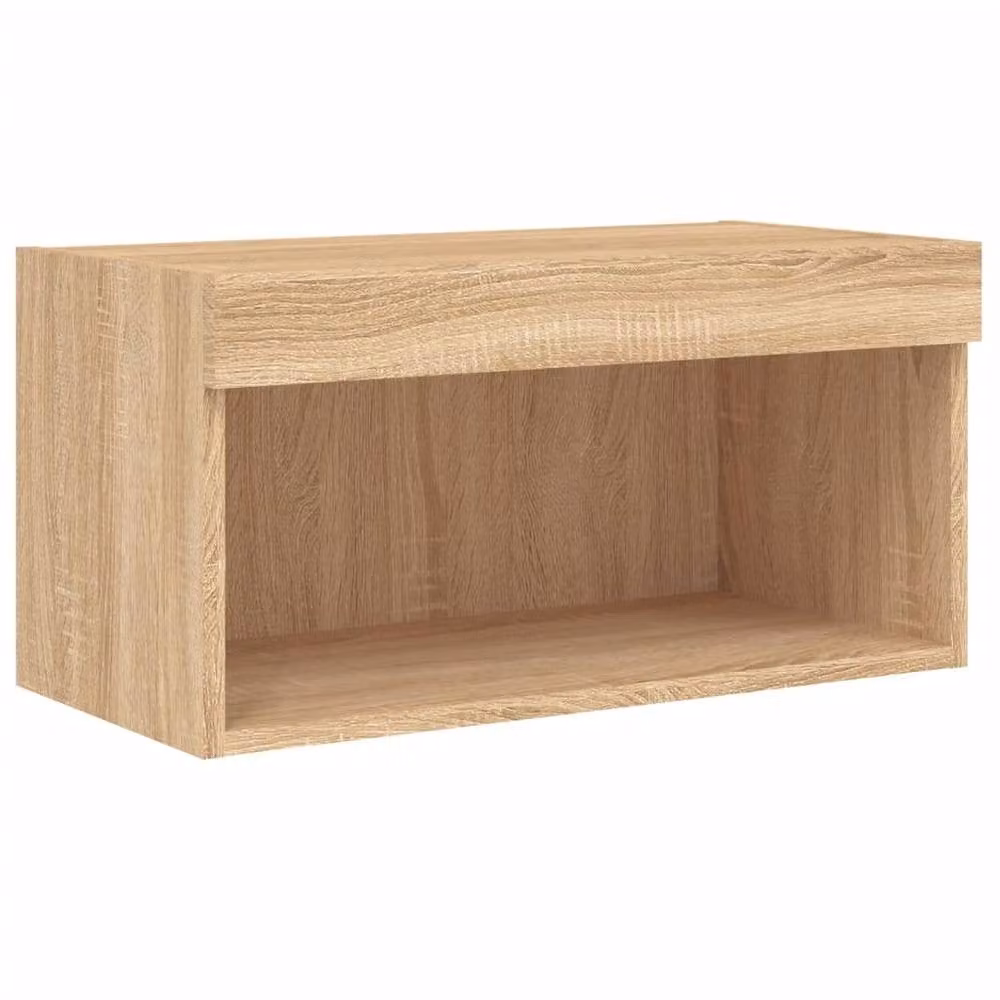 Berkfield Home TV Cabinet with LED Lights in Sonoma Oak Brown, W/D/H: 60 x 30 x 30 cm – 5