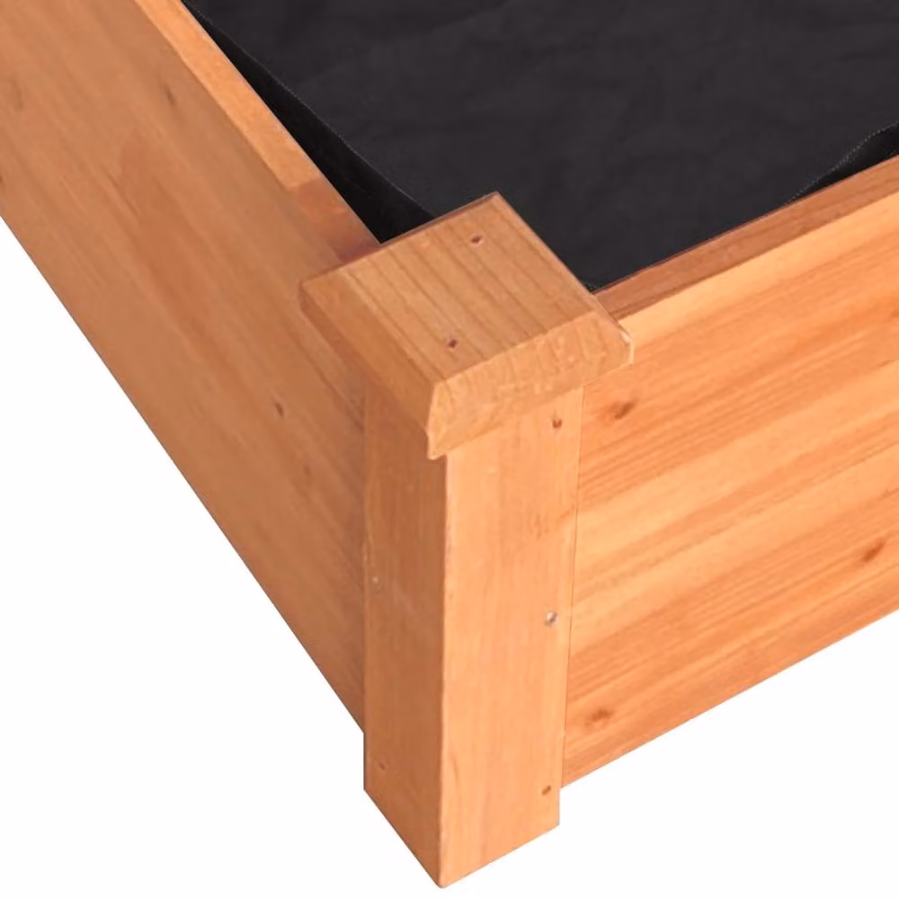 Berkfield Home Garden Raised Bed in Brown Solid Wood with Liner, W/D/H: 240 x 60 x 25 cm – 5