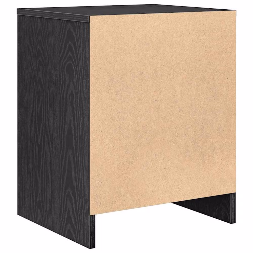 Berkfield Home Set of 2 Durable Black Bedside Cabinets with Drawer, W/D/H: 40 x 34 x 50 cm – 4