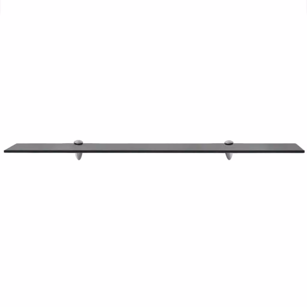 Berkfield Home Black Glass Floating Shelves, 2 Pack, W: 90 cm, D: 10 cm – 2