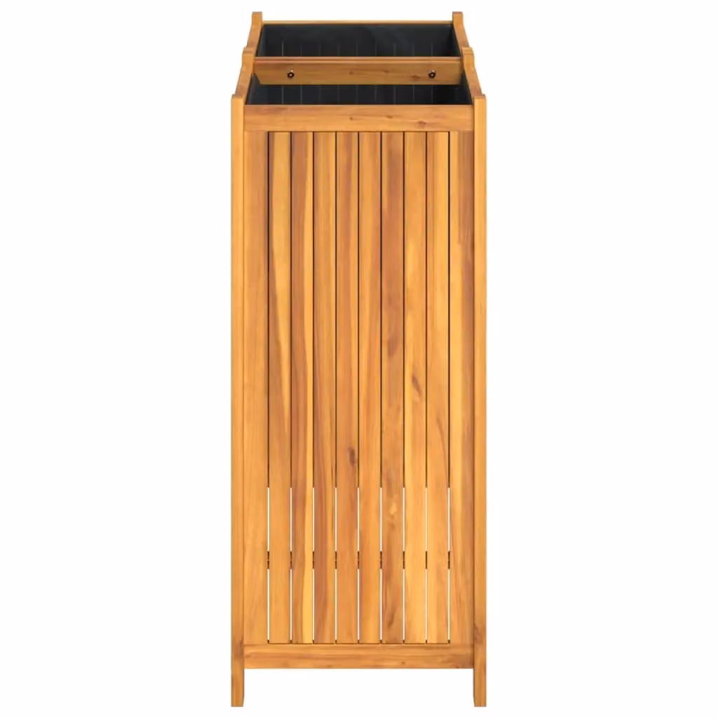Berkfield Home Garden Planter with Liner in Brown Solid Acacia Wood, W: 84 cm, D: 42 cm, H: 100 cm – 2