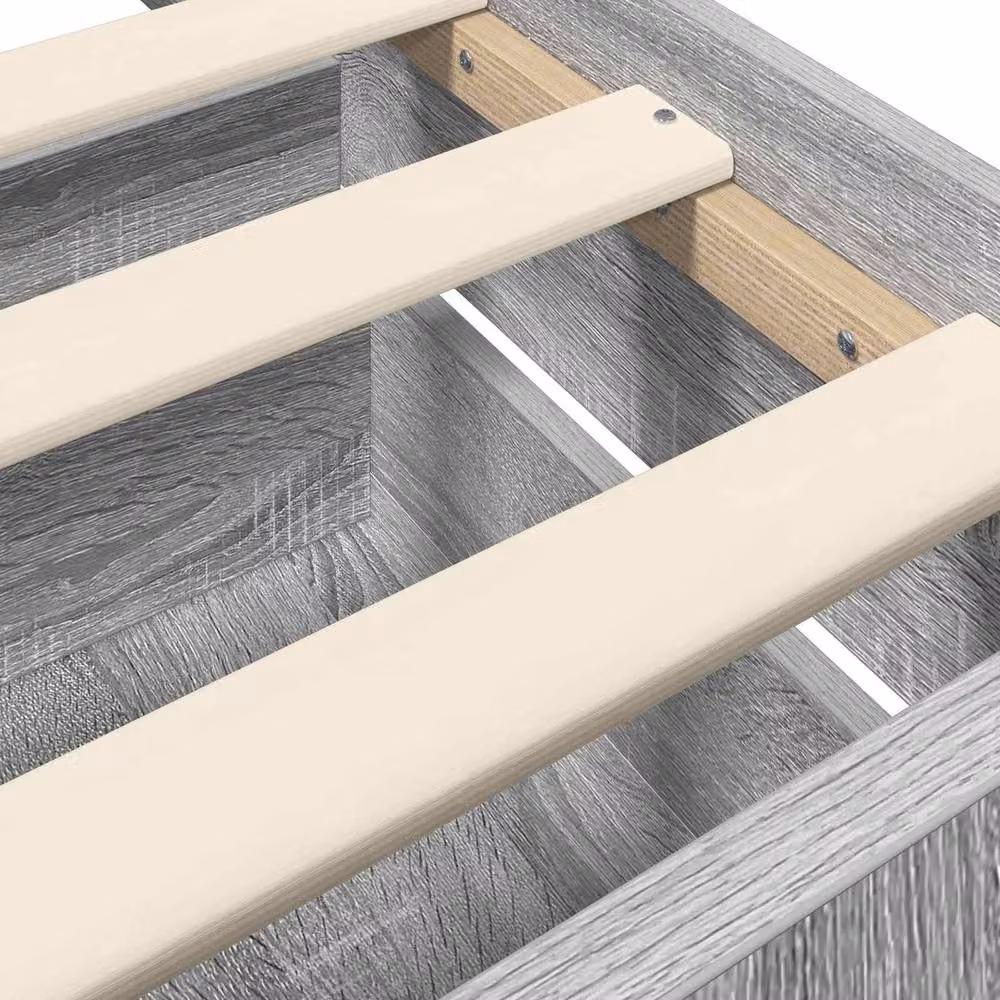 Berkfield Home Grey Sonoma Bed Frame with Storage Drawers in Engineered Wood, W: 80 cm, L: 200 cm – 2