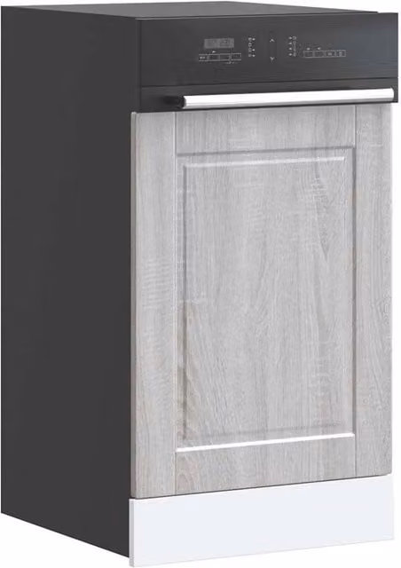 Berkfield Home Dishwasher Panel Porto Grey Sonoma Engineered Wood W: 45 cm, H: 67 cm – 1