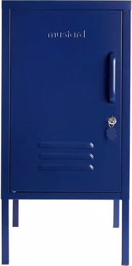 Mustard Made The Shorty To The Left Wall Mounted Metal Cabinet in Navy Blue, W/D/H: 72 x 35 x 46 cm
