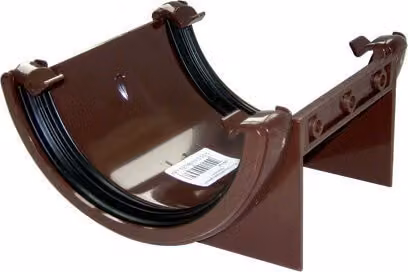 FloPlast Mini Half Round Gutter Union Bracket, 76mm, Brown