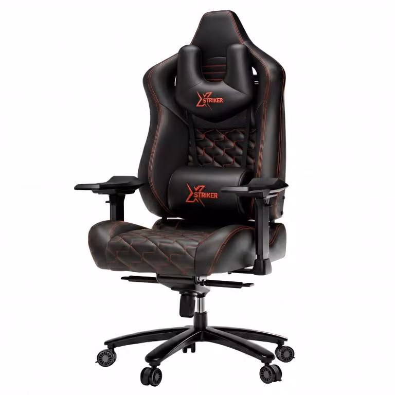Xstriker Ergonomic Gaming Chair in Black with Headrest, Lumbar Support and Armrests