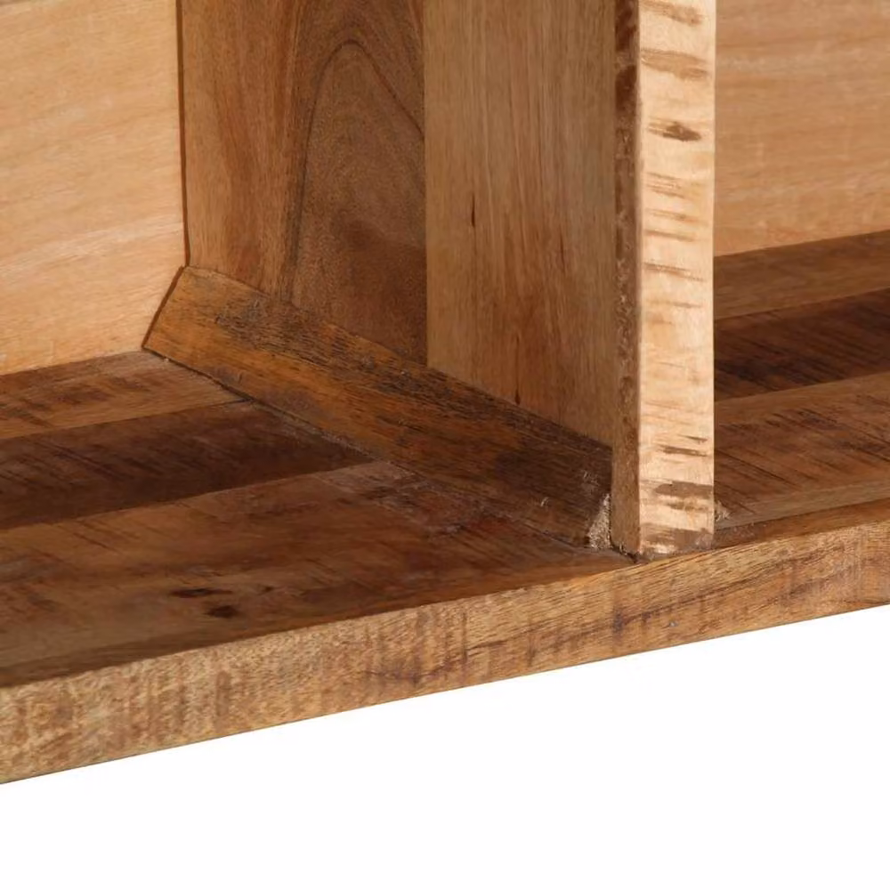 Berkfield Home Rustic Brown Mango Wood TV Cabinet, W/D/H: 80 x 30 x 25 cm – 4