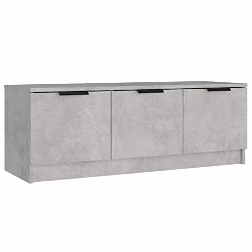 vidaXL Modern TV Cabinet in Concrete Grey, W: 102 cm, D: 35 cm, H: 36.5 cm – 1