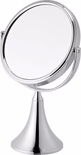 Showerdrape Panos Chrome Freestanding Reversible Tabletop Vanity Mirror with 3x Magnification in Silver – 2