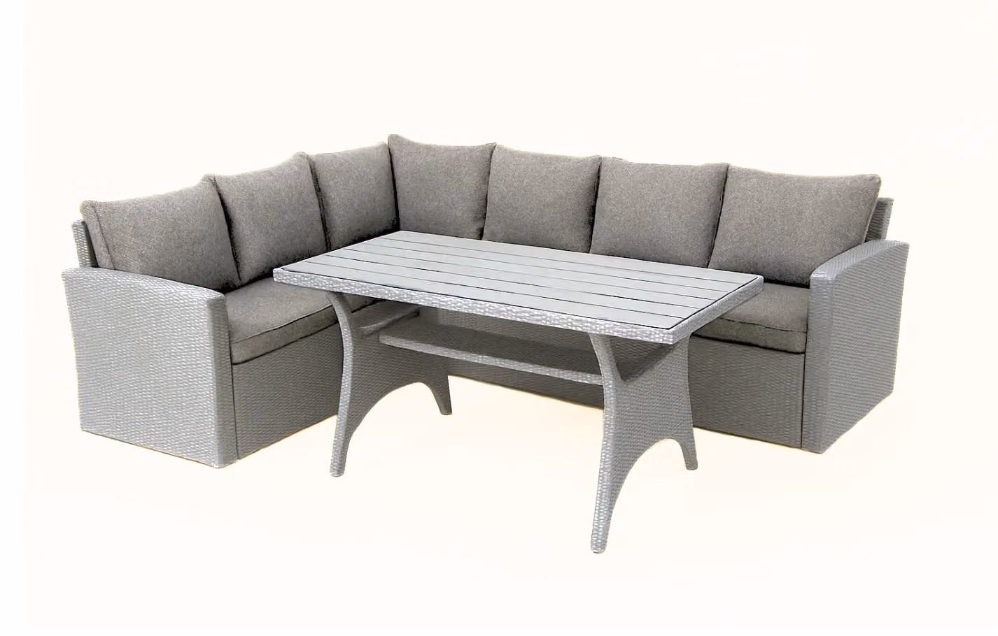 Mint Outdoor Stockholm 6 Seater Grey Rattan Garden Dining Set – 2