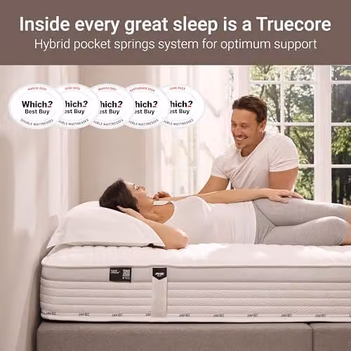 Jay-Be Truecore 2000 Hybrid Mattress, White, W/D/H: 90 x 190 x 23 cm – 3