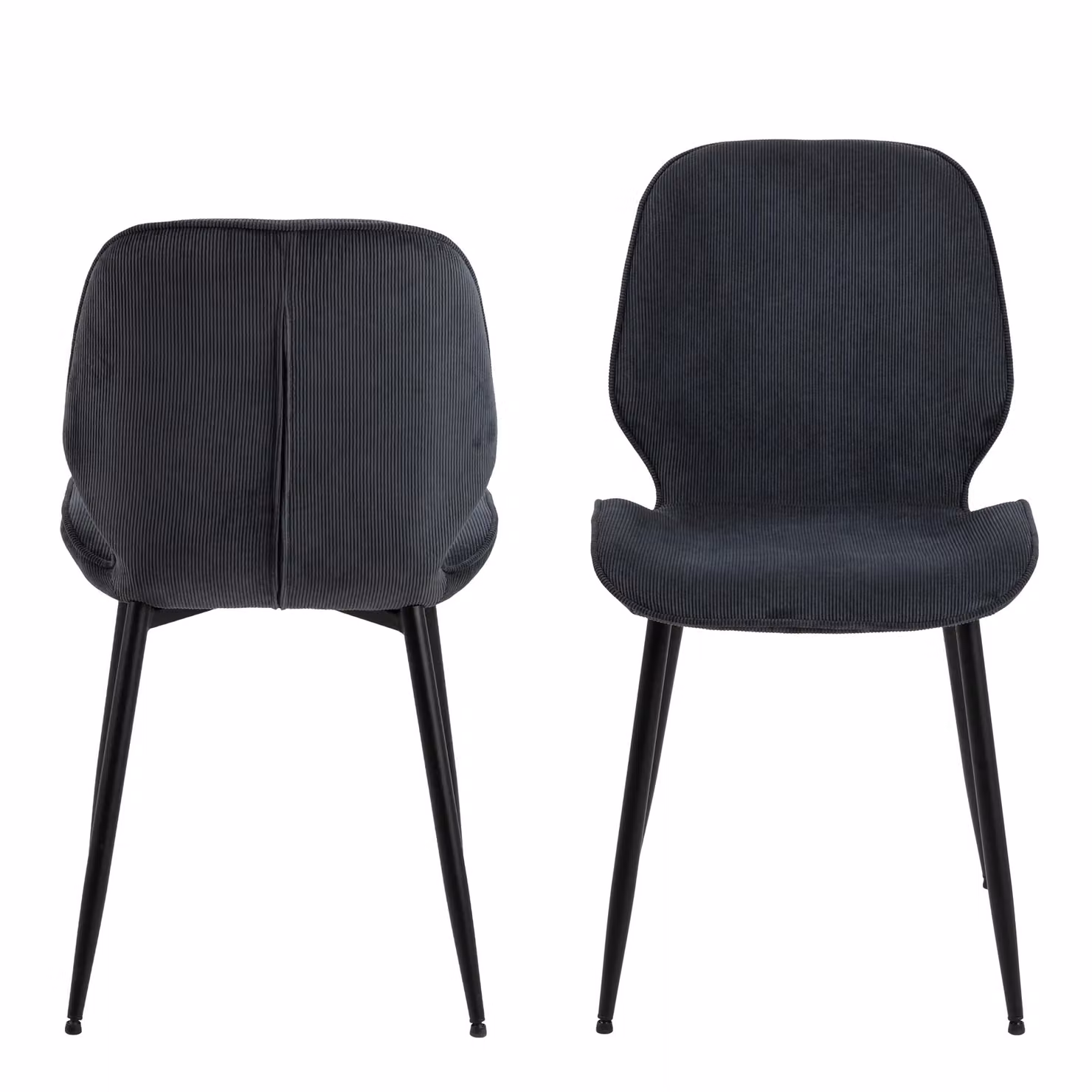 Furniture To Go Femke Dining Chair Set of 4 in Anthracite Grey Fabric – 2
