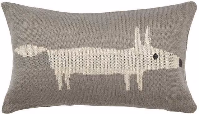 Scion Mr Fox Rectangular Cushion in Silver and Grey, W/D/H: 50 x 30 x 30 cm – 1
