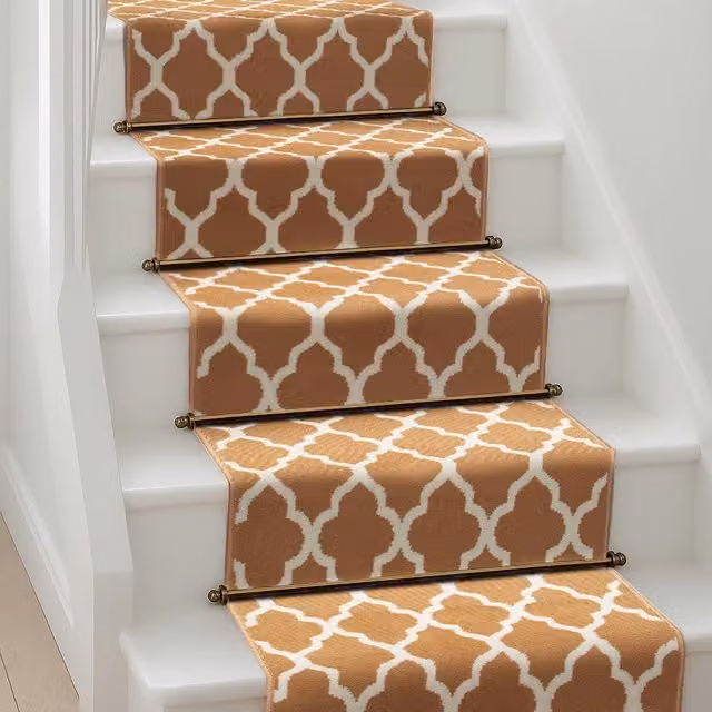 Bravich LTD Modern Trellis Geometric Hallway Runner Rug in Light Beige, W: 60 cm, L: 720 cm