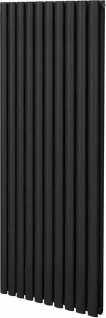 Monstershop Oval Column Steel Radiator in Black, H: 160 cm, W: 60 cm