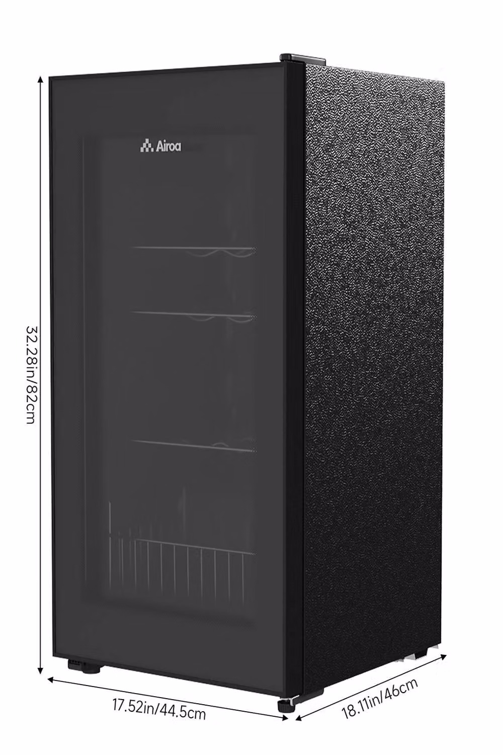 Living and Home 92L Freestanding Refrigerator with LED Interior Light, Black, W/D/H: 44.5 x 40 x 82 cm – 8
