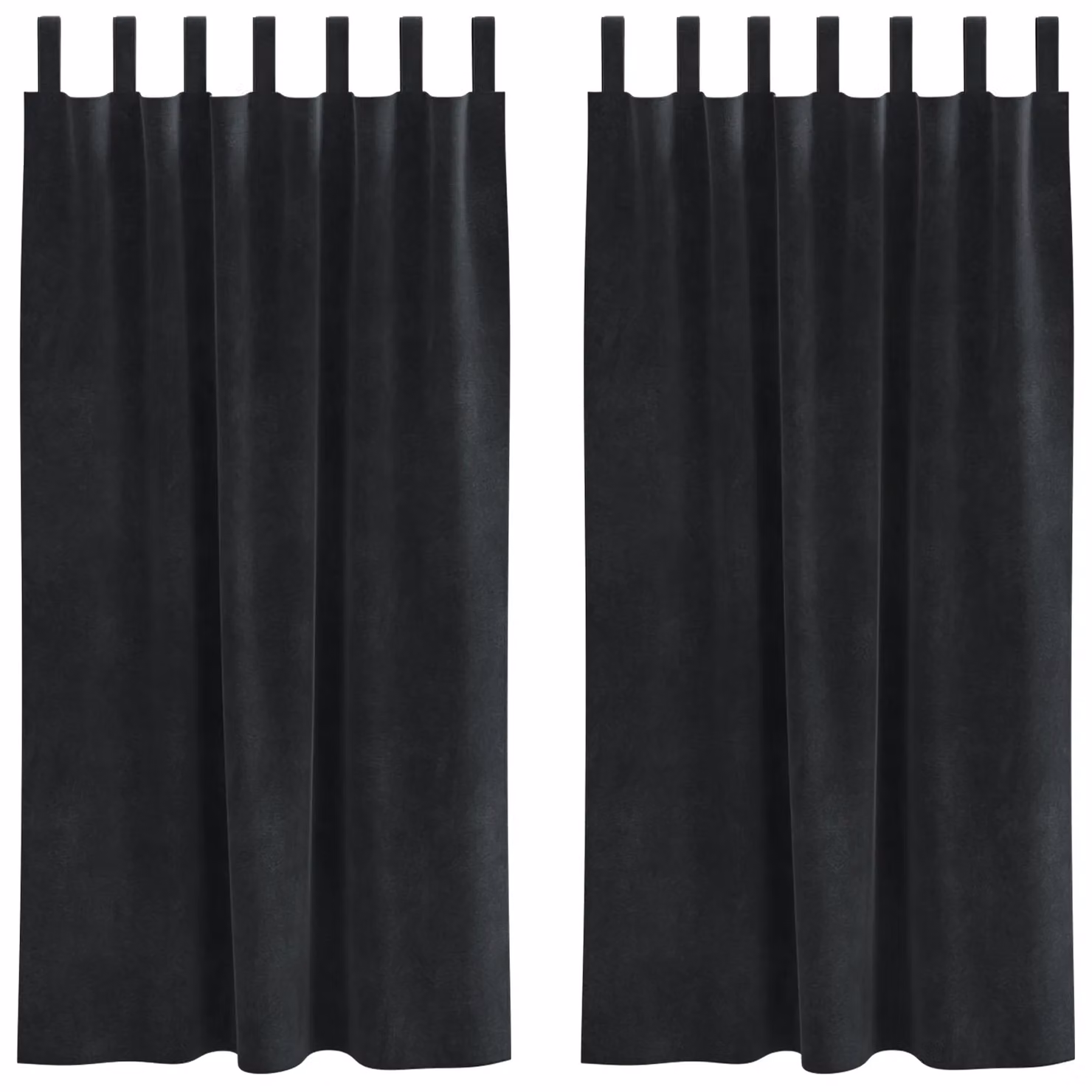 Berkfield Home Blackout Velvet Curtains with Hanging Loops, 2 Pack, Black – 2