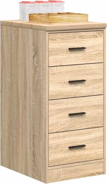 Berkfield Home Garage Storage Cabinet in Sonoma Oak Brown, Solid Wood Pine, W/D/H: 40 x 51 x 85 cm