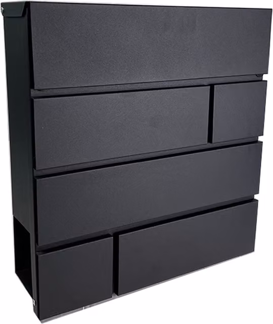Dortech Direct Stainless Steel Wall Mounted Letterbox in Grey and Black