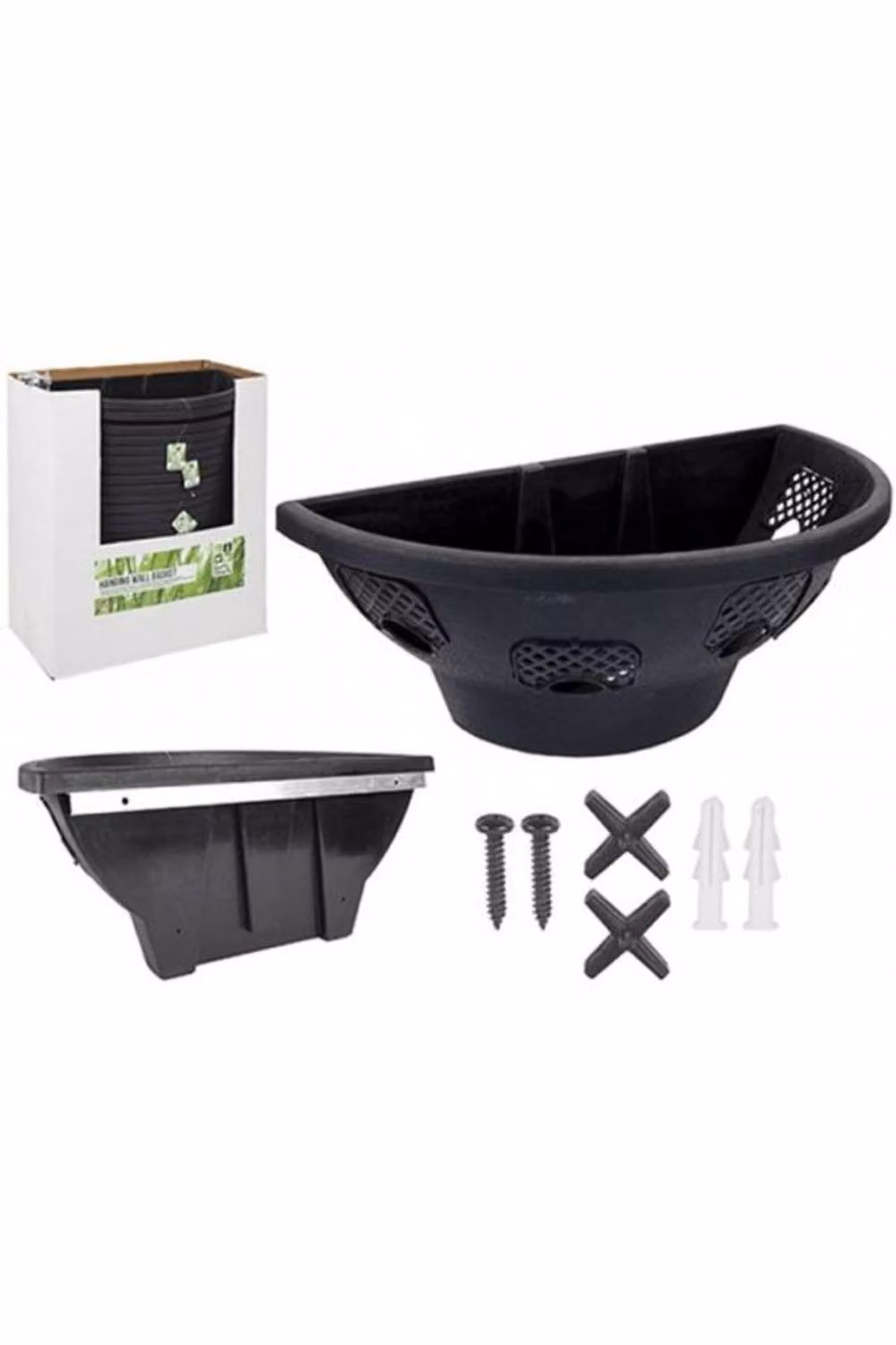 KDMD Easy Bloom Hanging Wall Basket Planter in Black – 2