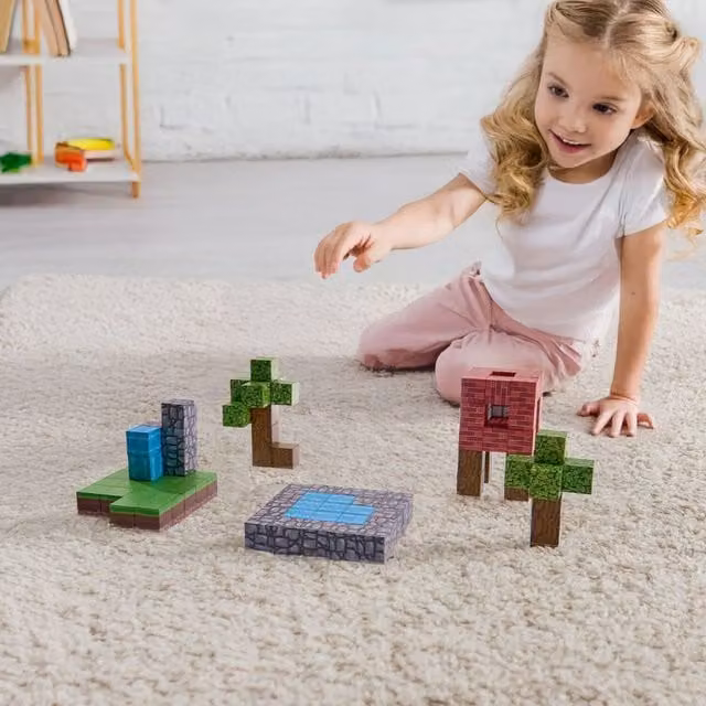 Kidkid Magnetic Building Blocks Toy Set, Multicolour, C Style
