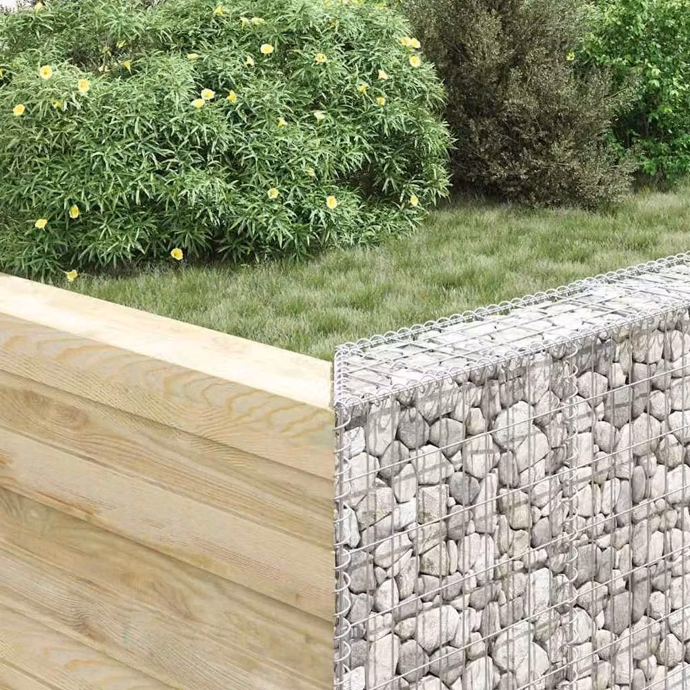Berkfield Home Trapezium Gabion Raised Bed in Silver Galvanised Steel, W/D/H: 100 x 20 x 100 cm – 2