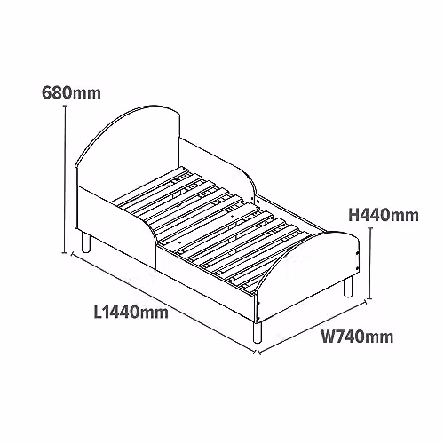 Liberty House Toys Fairy Kids Toddler Bed in White Solid Pine Wood – 2