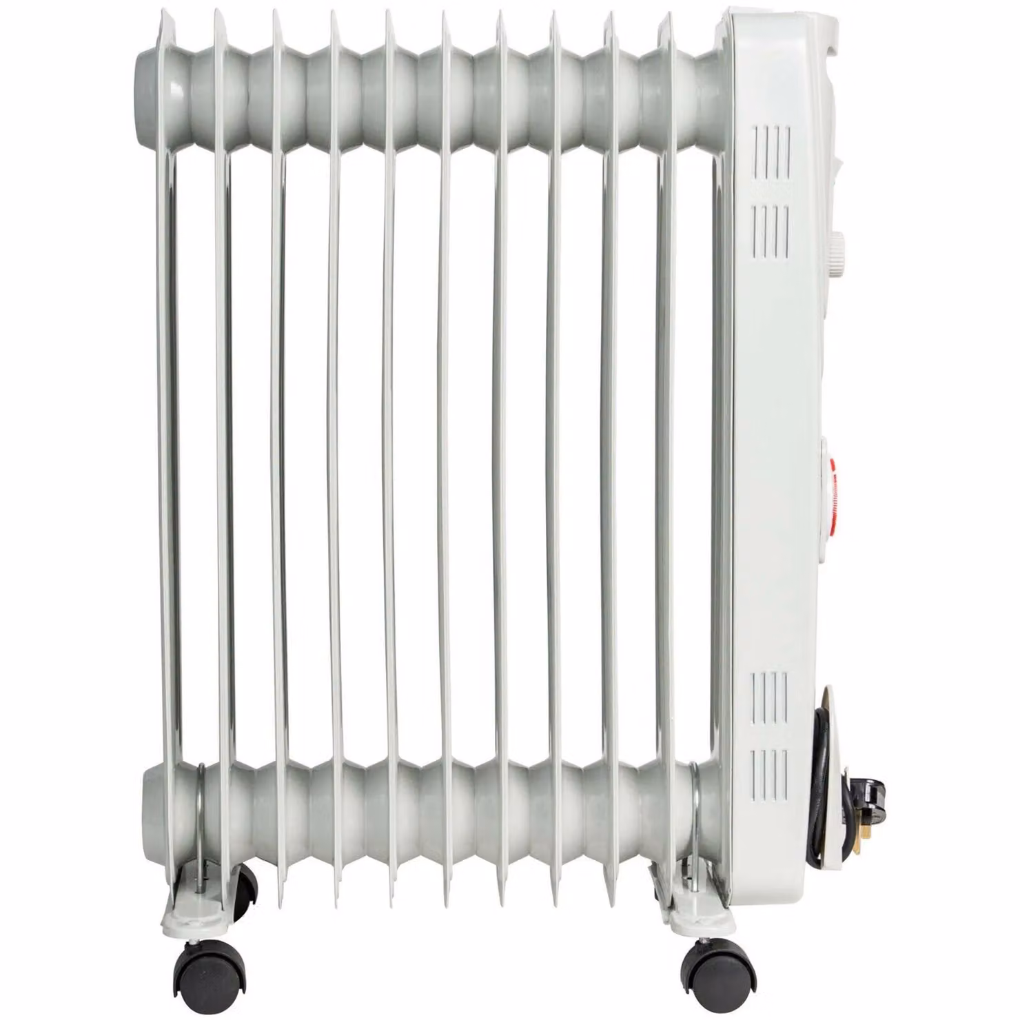 MYLEK 2.5kW Electric Oil Filled Portable Radiator with Timer and Thermostat in White – 2