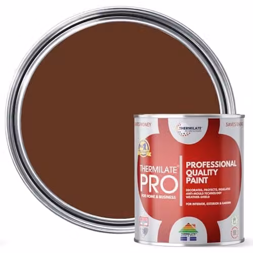 Thermilate Technologies PRO FLEX All-in-One Multi-Surface Paint and Primer, Matt, Brown, 1 l – 1