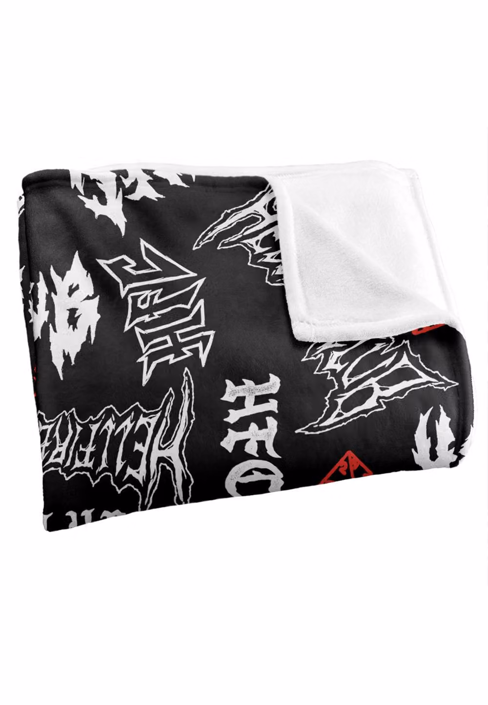 Stranger Things Hellfire Club Logo Pattern Fleece Blanket, White, W: 152 cm, H: 127 cm – 3
