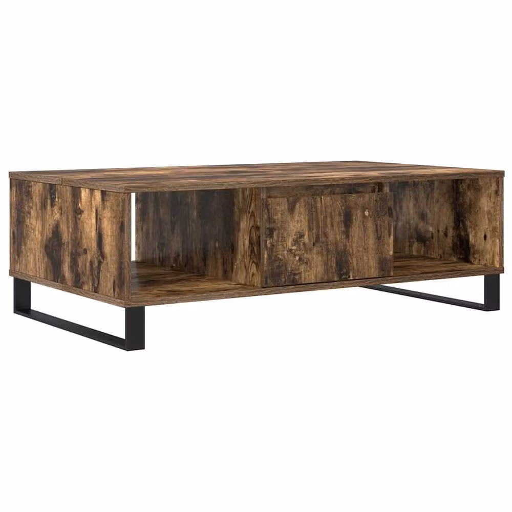Berkfield Home Decorative Coffee Table in Smoked Oak Brown, W/D/H: 104 x 60 x 35 cm – 3