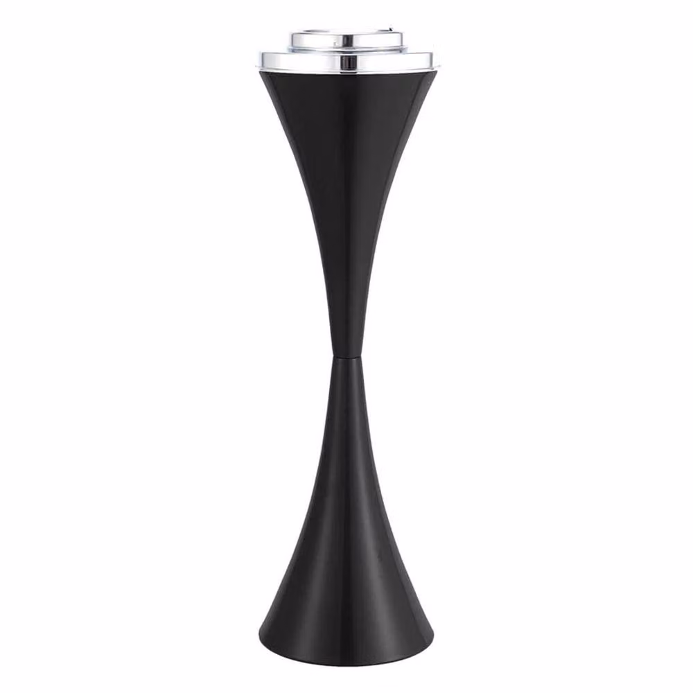 NESTLUNE Large Freestanding Standing Floor Ashtray in Black Metal, Height: 100 cm, Width: 15 cm, Depth: 15 cm – 4