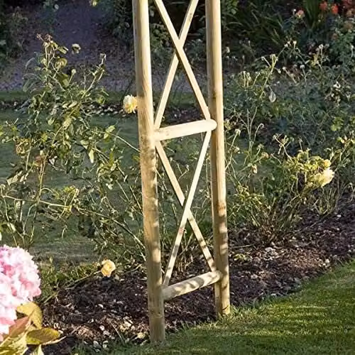 Rowlinsons Rustic Wooden Arch in Brown, H 274 x W 160 x L 45 cm – 4