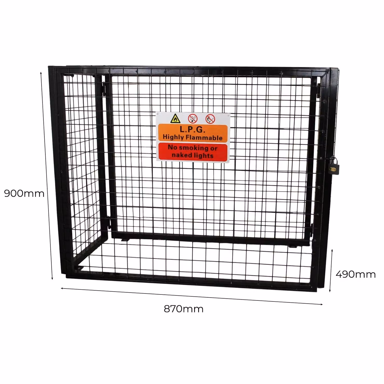 Monstershop Gas Bottle Mesh Cage, Black, Width: 90 cm – 3