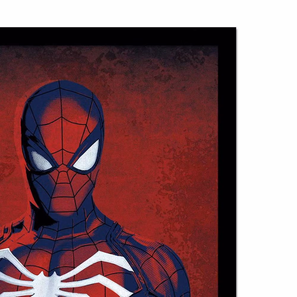 Spider-Man Spider On The Chest Framed Paper Poster in Red – 2