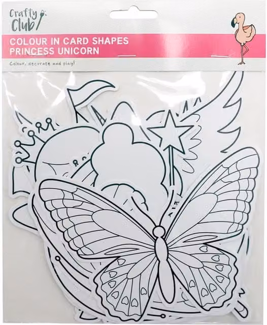 Crafty Club Pack of 12 White Unicorn Shaped Construction Paper Shapes