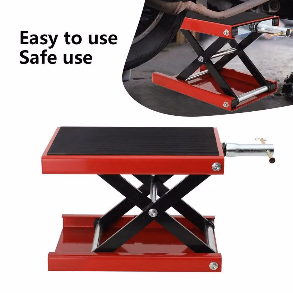 NESTLUNE Motorbike Lift Jack Stand Red W: 100 cm, D: 40 cm, H: 35 cm – 2