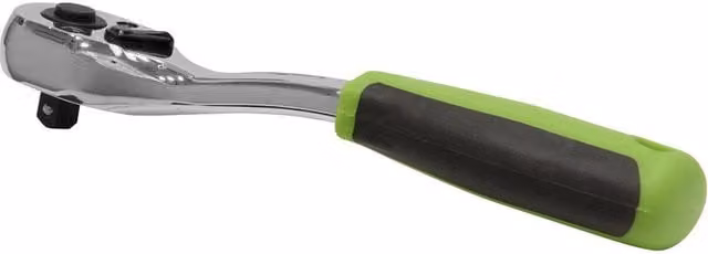 Loops 72-Tooth Offset Flip Reverse Ratchet Wrench with 1/4 Inch Sq Drive and Pear Head in Multicolour Chrome Vanadium Steel