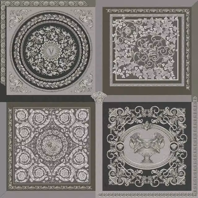 Versace Grey Abstract Damask Wallpaper Roll