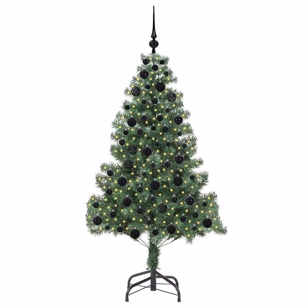 Berkfield Home Green PVC Christmas Tree with 300 LEDs and Stand, Height: 180 cm – 3