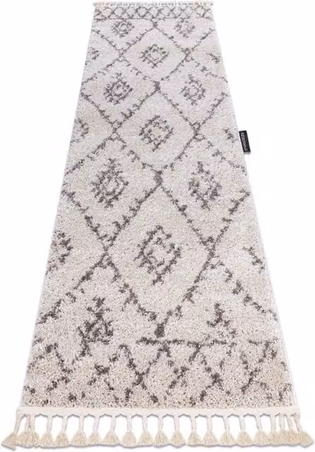 RugsX Berber Geometric Boho Runner in Yellow, W/D/H: 70 x 250 cm