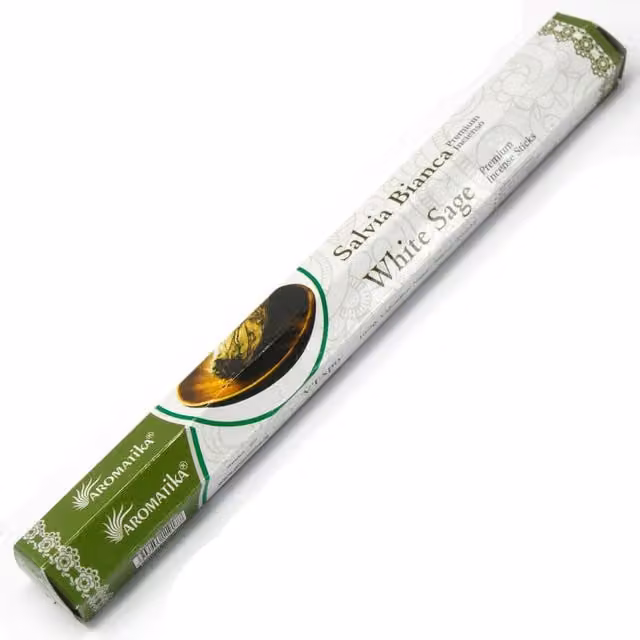 KDMD Aromatica Premium White Sage Incense Sticks in Green