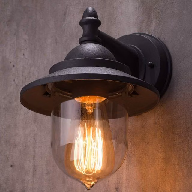 CGC Lighting Ryder Black Maritime Fisherman Lantern Wall Light