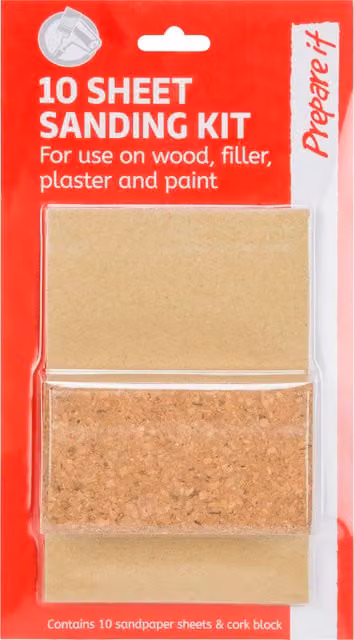 Beige Sanding Block Kit for Wood, Metal and Paint
