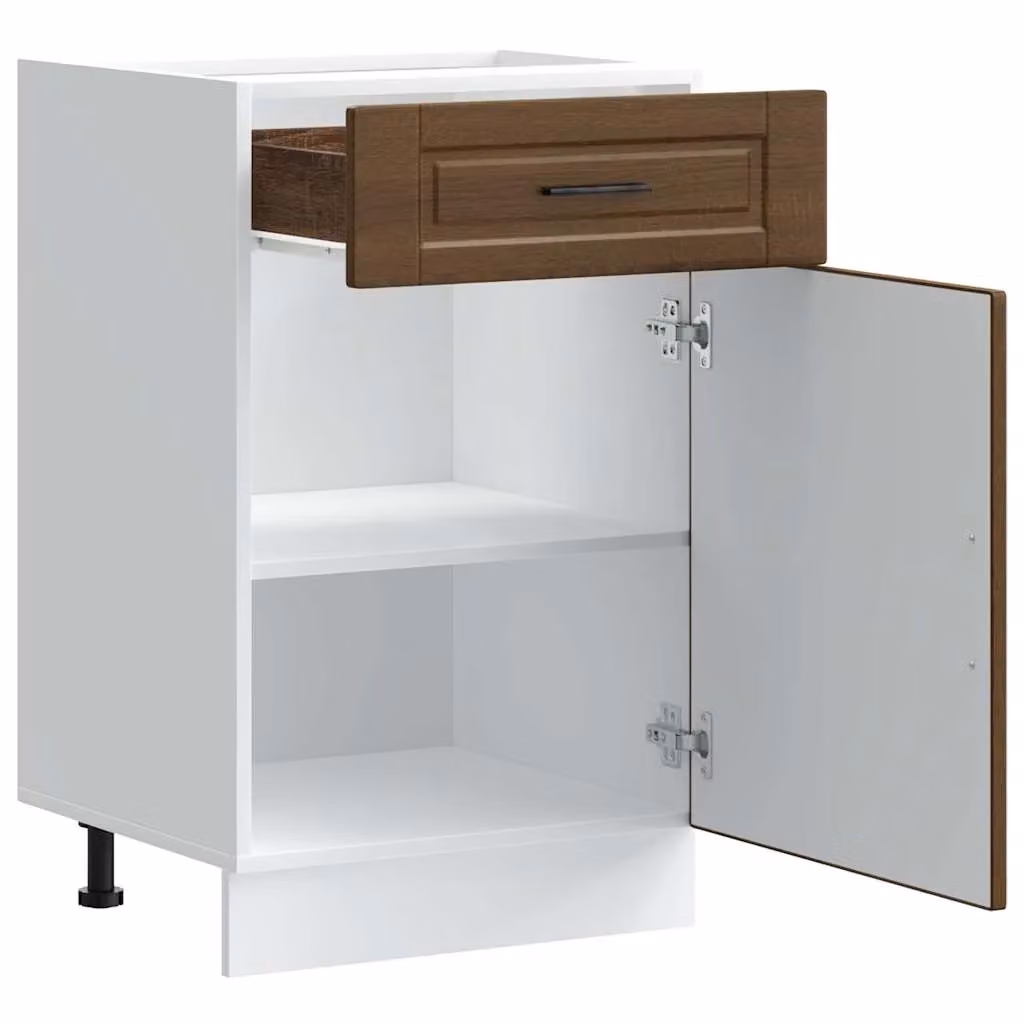 Berkfield Home Porto Kitchen Base Cabinet in Brown Oak Engineered Wood – 4