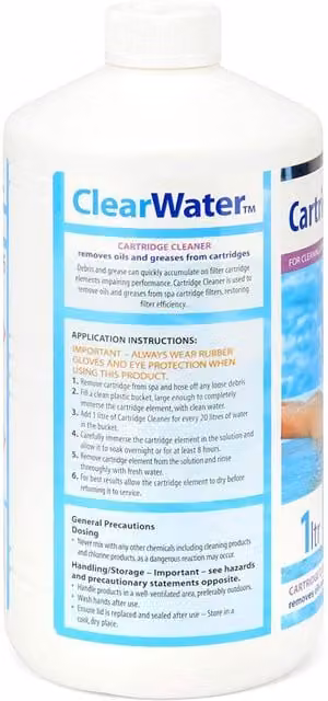 Samuel Alexander Clearwater Filter Cartridge Cleaner Solution, 1 Litre, White