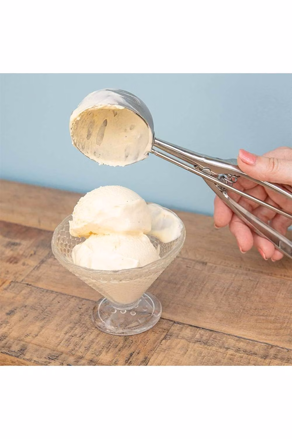 KDMD Stainless Steel Cookie and Ice Cream Scoop, Silver, 5 cm – 3