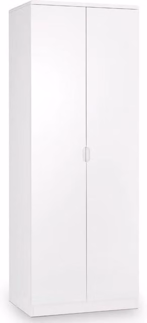 Cheshire Premium Midtown 2 Door Wardrobe in White High Gloss, H: 197.0 cm, W: 74.2 cm
