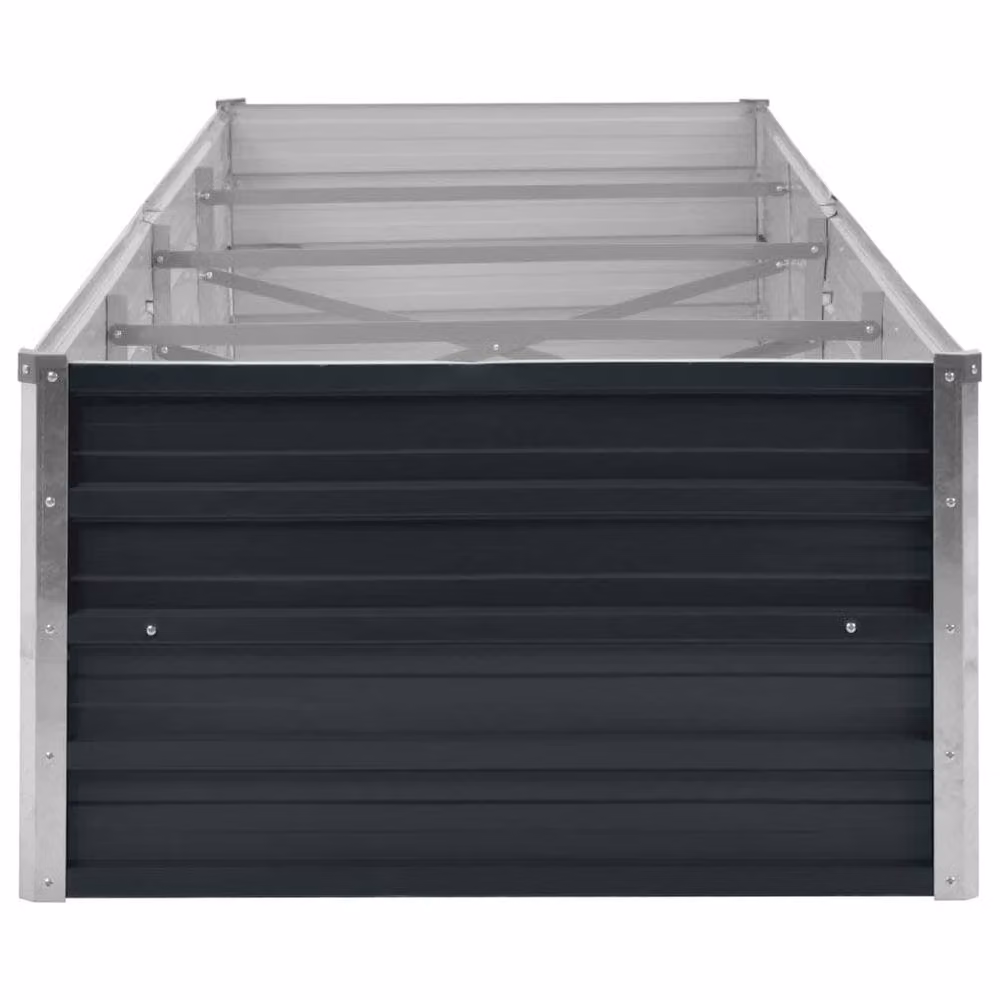 Berkfield Home Garden Anthracite Galvanised Steel Raised Bed, W/D/H: 320 x 80 x 45 cm – 3