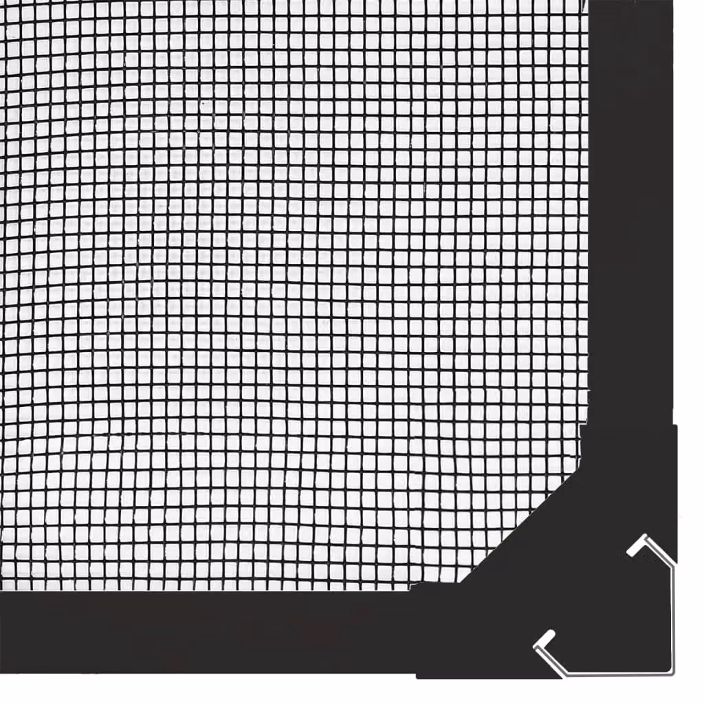 Berkfield Home Magnetic Insect Window Screen in Anthracite and Black, W: 80 cm x H: 140 cm – 3